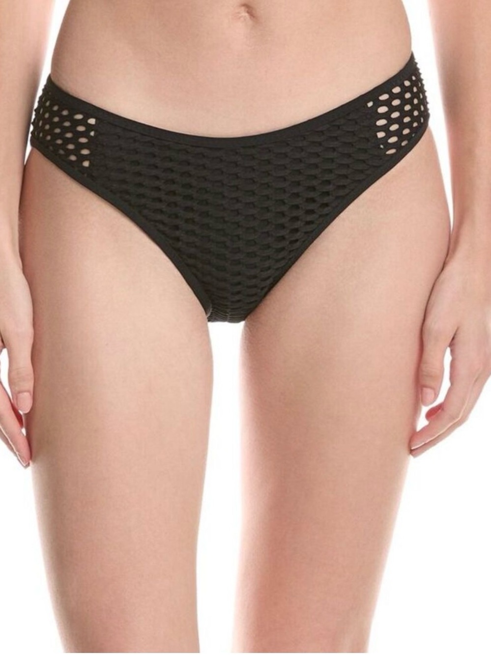 New BECCA Black Honeycomb Textured Bikini Bottom